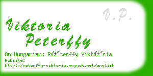 viktoria peterffy business card